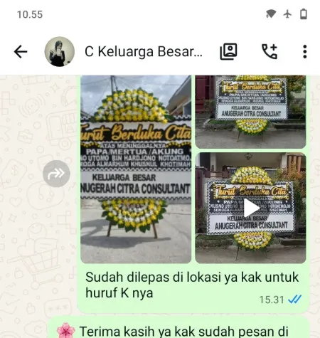 Pengiriman Papan Bunga Duka Sindang